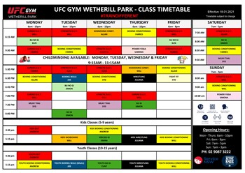 Revised Group Fitness Timetable