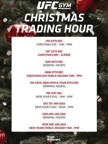 Christmas Opening hours